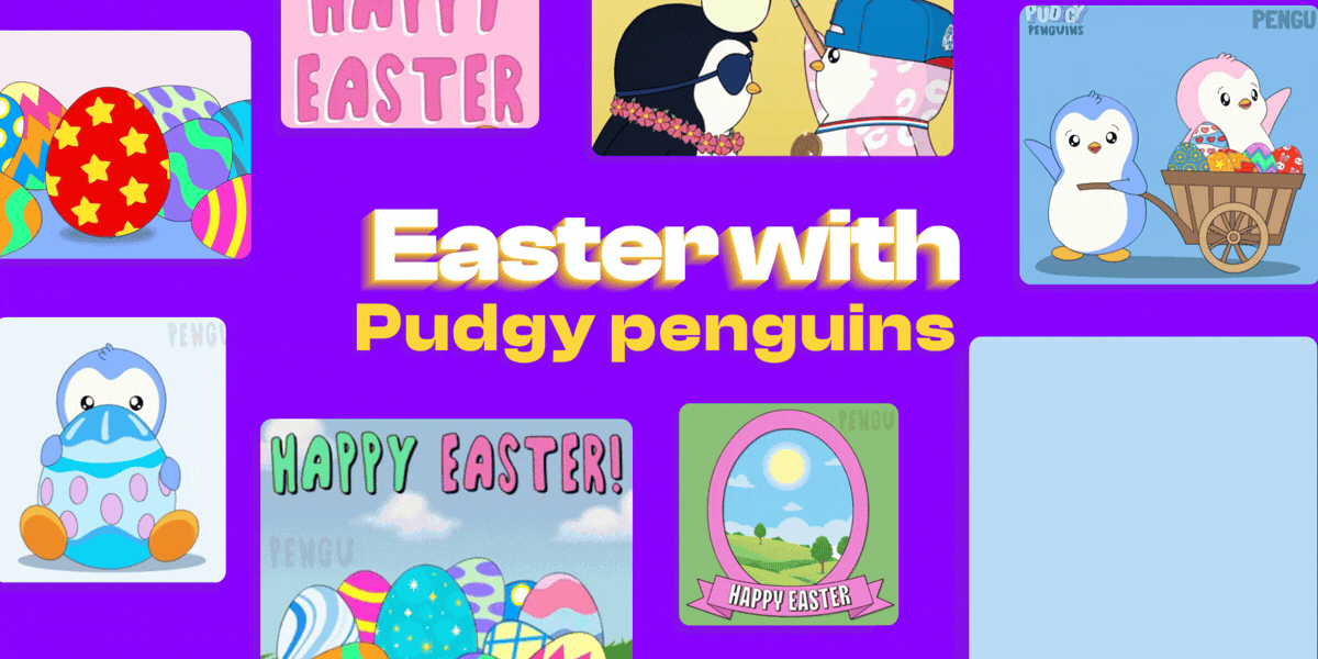 Celebrate Easter with Pudgy Penguins on KLIPY